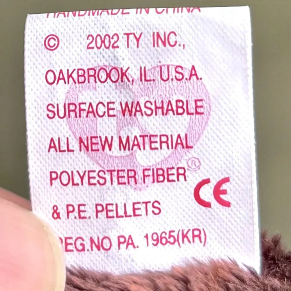 4589 2002 Zeus Orange Brown Moose Big Antlers Ty Beanie Baby Plush Stuffed MWMT - Picture 9 of 9